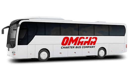 a plain white charter bus with a 